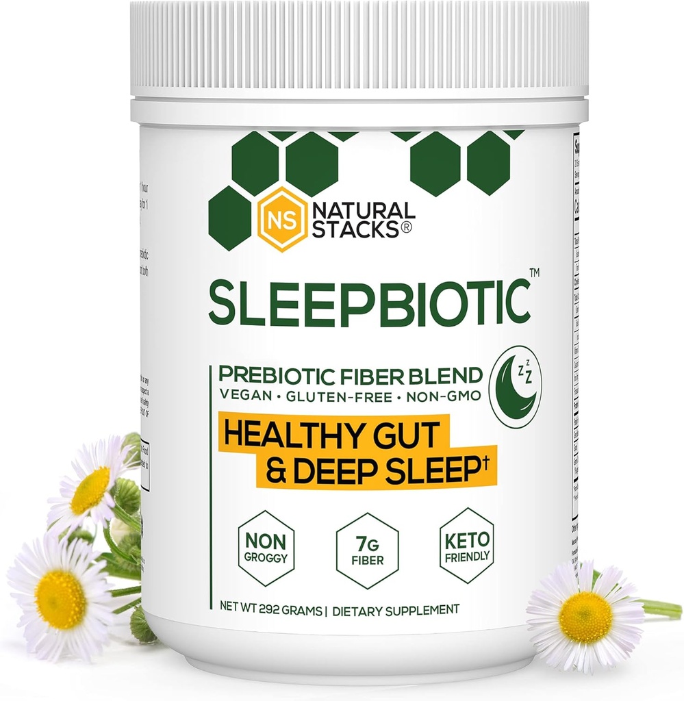 SleepBiotic Prebiotic Fiber Blend - Prebiotic Fiber Powder w/German Chamomile & Green Banana Floru - Prebiotic Power Fiber 对健康胶囊292g [20 services] (英语).