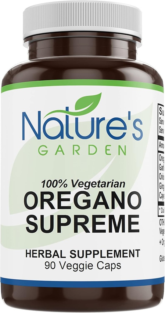 NATURE的GARDEN ESSITIALS OREGNO Supreme (w/Garlic, Onion, Ginger & Cayenne) - 90 VEGIE CAPS (中文(简体) ).