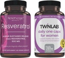 500毫克-持续释放 Trans-resveratrol-Vegan抗氧化剂补充剂用于脑和心脏健康 60 Capsules & Twinlab TWL 妇女日报