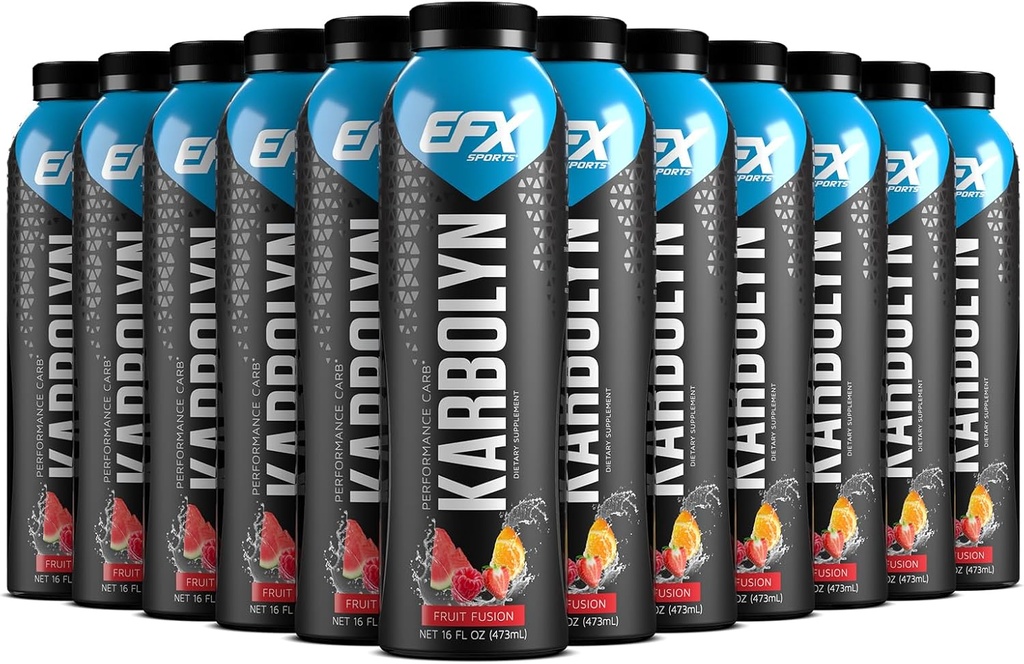 EFX体育 Karbolyn Fuel Drink QQ Pre, Intra, Workout Carbohydrate Drink QQ Carb 载荷,持续能量QQ兴奋剂和无糖QQQ 12 Pack (Fruit Fusion)