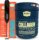 BUBS Naturals Collagen Peptides Power & Mixing Wand Bundle, 女性和男性的Collagen, 水解Peptides, 不受欢迎的草药, Keto Friendly, 20 oz Collagen Tub (28架) +1 Wand
