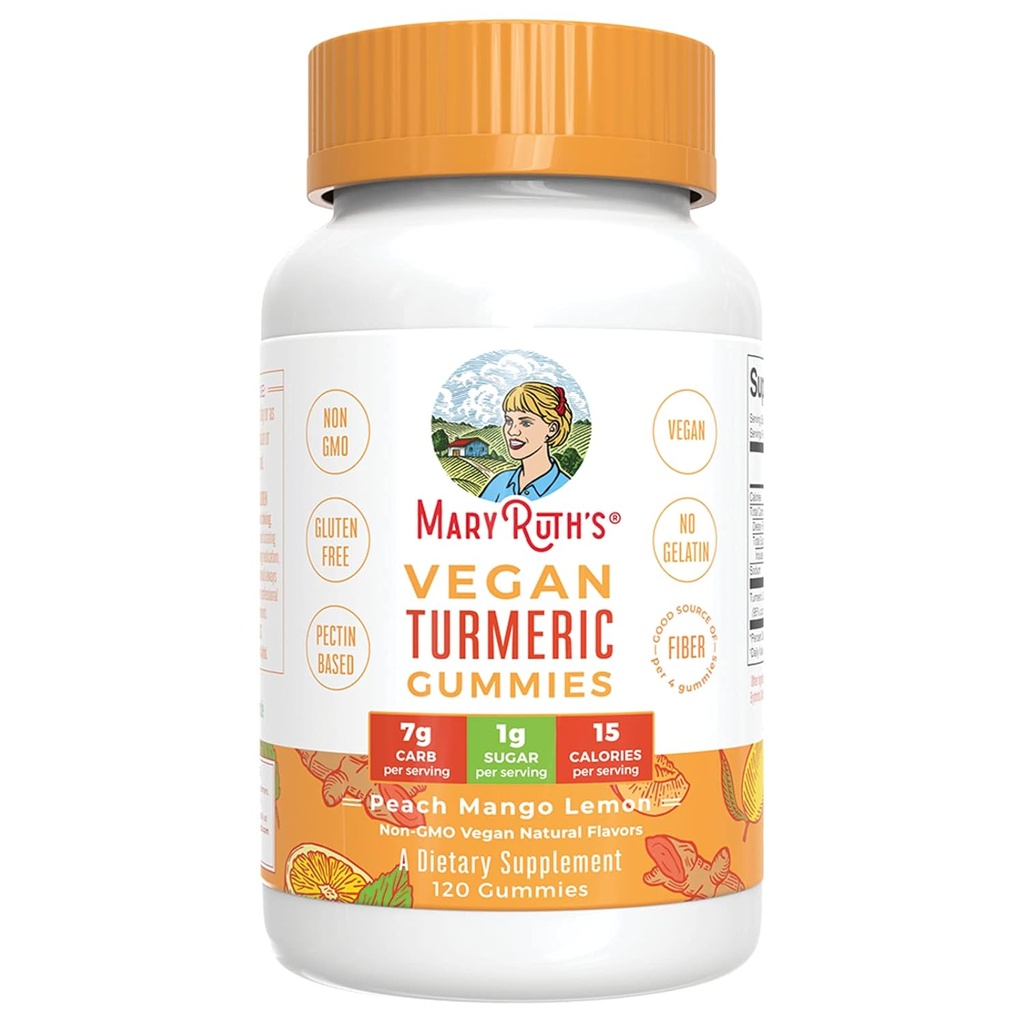 玛丽·鲁斯的"Turmeric Gummys",120 CT
