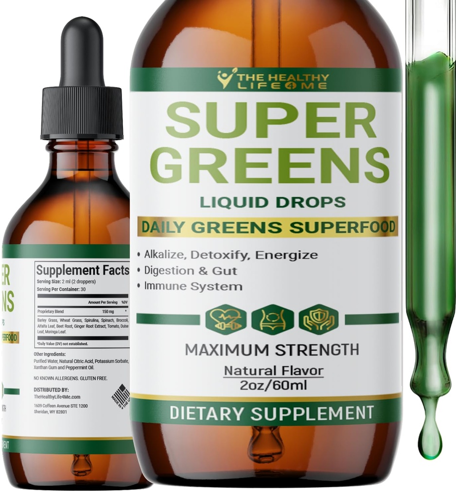 (原始内容存档于2017-09-21). Liquid Super Greens Drops QQ 强力抗氧化剂 IMune支持 消化健康 QQ Peppermint Flavor 由健康生活为我服务 ~ ~ 2oz - 30日供应.