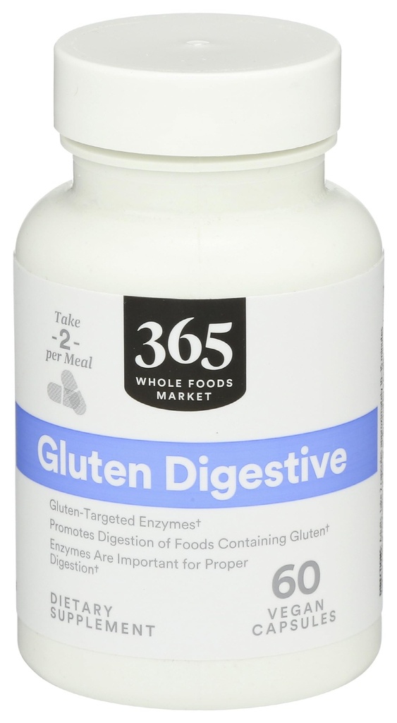 365 由全食品市场, Ezymes Gluten 消化器, 60 Counter