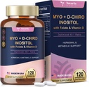 Totaria Inositol补编 - 3075mg Myo-Inositol & D-Chiro Inositol Capules 加维生素D3, Folate, 理想40:1 比率 - 女性和奥瓦里安的荷尔蒙平衡* 支持QQ Vegan,非GMO - 120 盖普