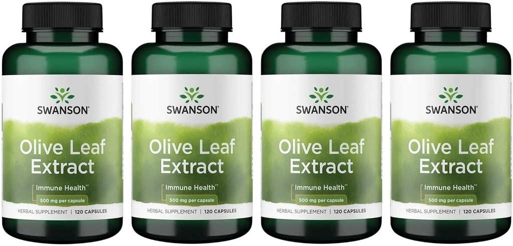 Swanson 橄榄叶提取片,含20% Oleuropein - (120枚,每枚500毫克) 4瓶