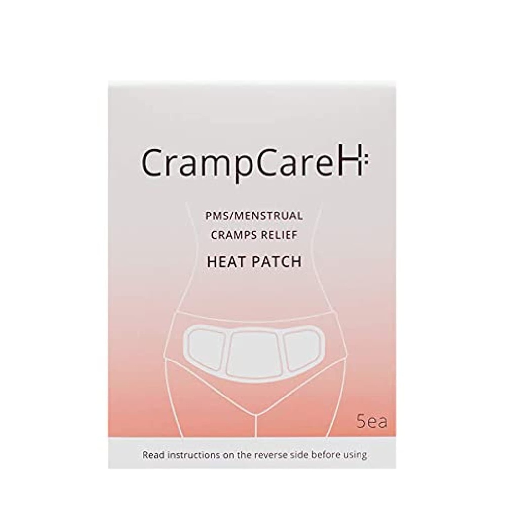 (5个补丁) CrampCareH PMS/Menstrual Cramps Relief Heat Patch with Wide Wings, FDA 注册