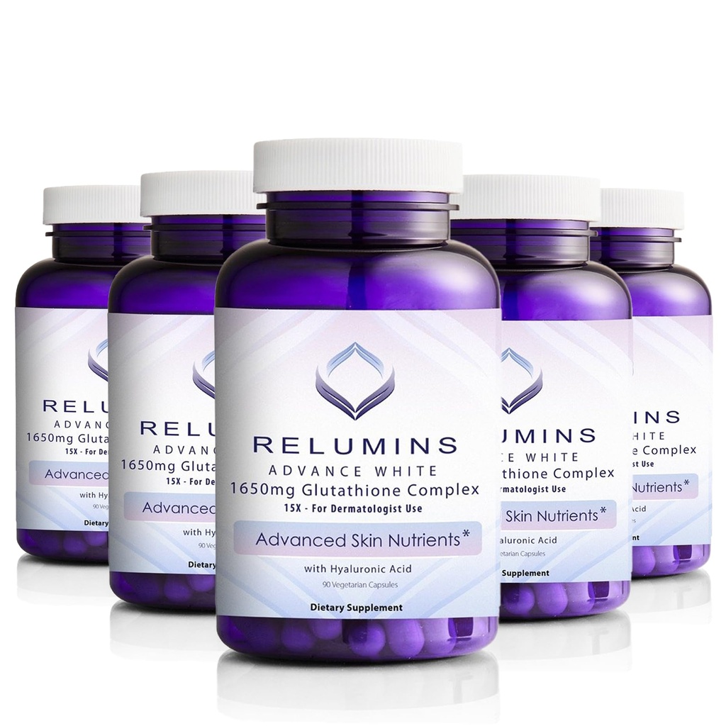 L-Glutathione综合体 1650mg - 抗氧化剂支持 Alpha Lipoic Acid, NAC, L-Methionine, Vitamin E, Skin Health Supplements, 美国制造 - 90 蔬菜卡普尔×5瓶