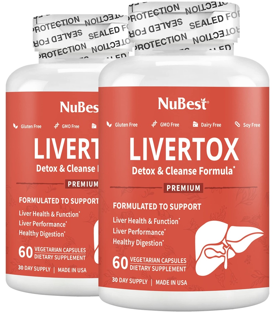 LiverTox - 高级Liver Detox & Cleanse 公式 - 草药Liver 配有 牛奶硝酸,Turmeric, Artichoke, Dandelion, Beet & Zinc 帮助Liver 函数 & Digestion → Xack 2