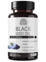 黑种子油盖 | (Non-GMO & Vegan) 冷皮 Nigella Sativa 提供纯黑色 Cumin种子油 | 超级抗氧化剂 用于消化,联合,头发和皮肤 每卡普尔500mg