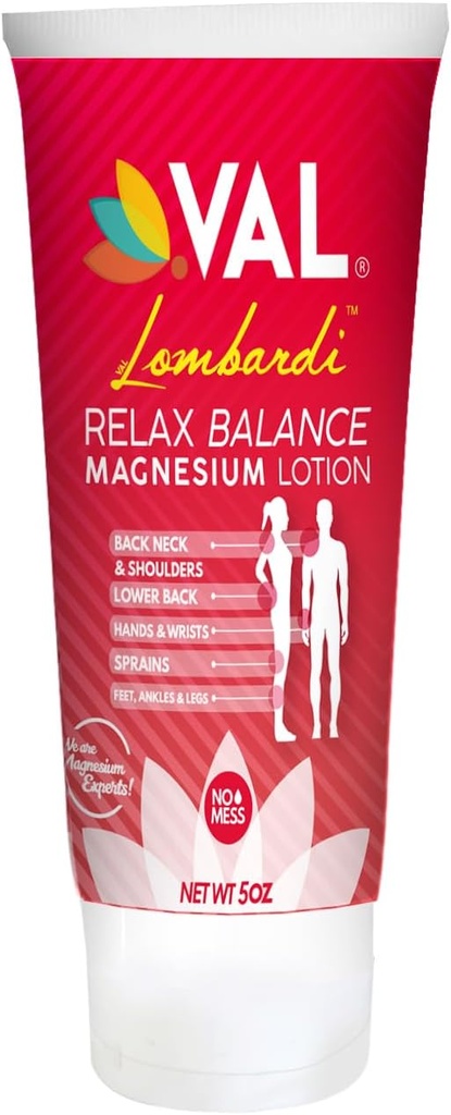 VAL Lombardi 放松平衡 镁 Lotion | Arnica, Camphor & Menthol | 为关节,肌肉,背部,肩部,脚 |5oz
