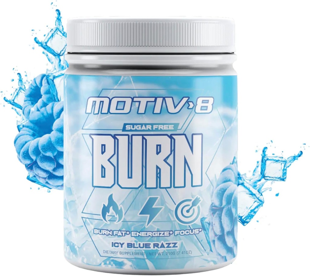 Motiv-8 工作前行为、无糖工作前行为、促进能量和焦点、改进工作、增强工作(30次服务、ICY蓝光)