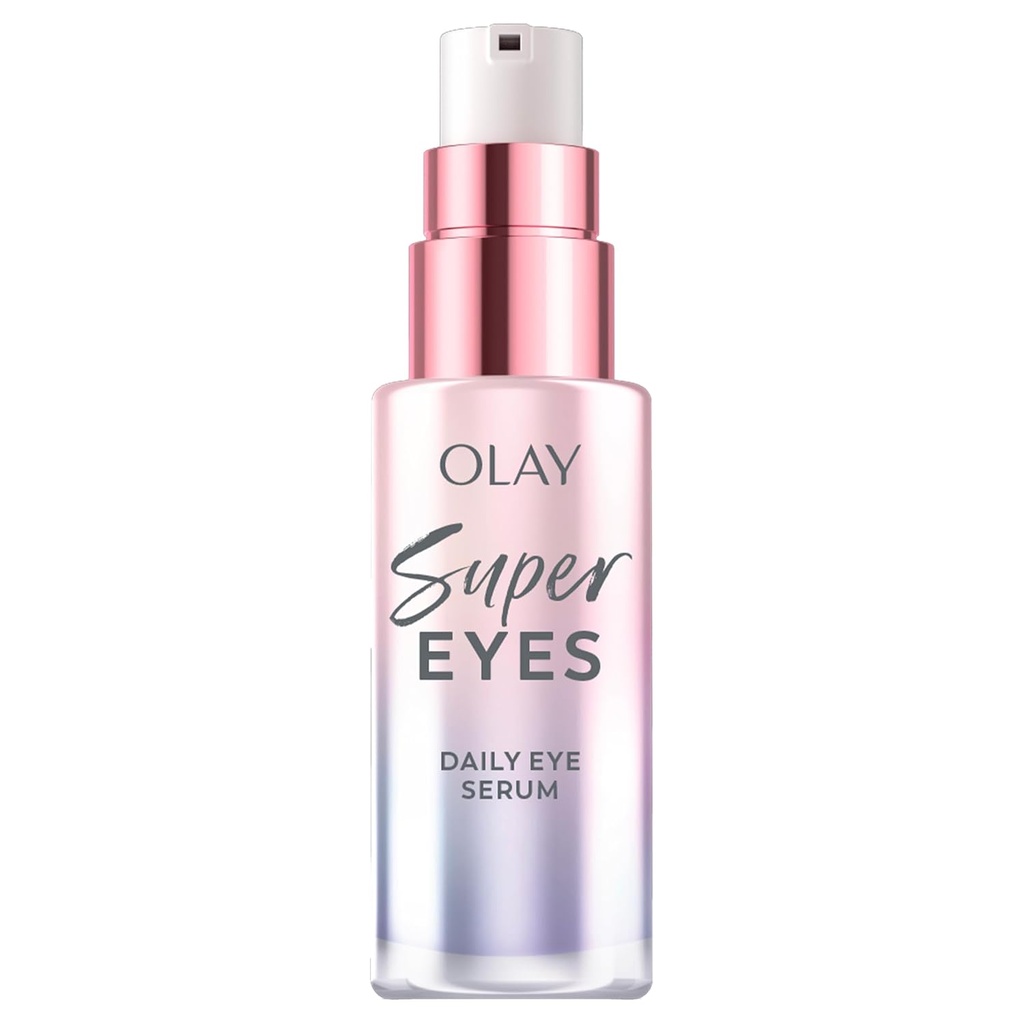 Olay Super Eye Serum - 维生素C, 咖啡因, Niacinamide, 氨基苯丙酸, Aloe Vera - Brightens 黑暗圆形, 抗皱纹, 抗衰老, 闪亮, 平滑的精细线条, 坚固, 水合, 0.45 Oz