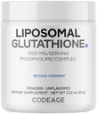 代号: Liposomal Gluutathione 粉末 - 1 000 mg Vegan 减少 L-Glutathione / service, Liposomal 交付 - 2-Month 供应 - 不受欢迎 - 磷脂 - 非GMO Gluten-Free - 2.22 Oz
