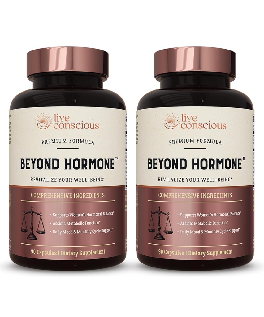 Live Agency Beyond Hormone Daily Menopause & PMS Supplement - 代谢支持与女性健康雌激素平衡 - Berberine, DIM, Chaste Tree Berry, Maca Root, Myo & D-Chiro-Inositol - 90 Ct.