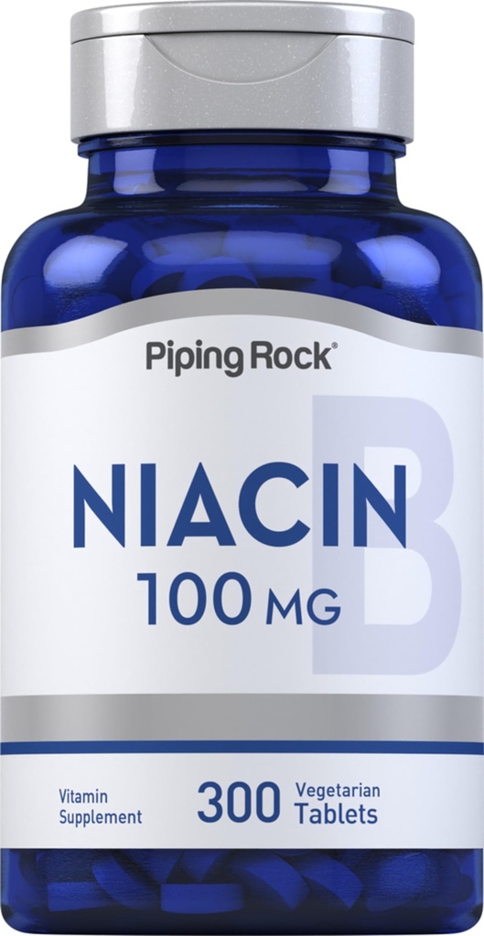 (原始内容存档于2018-09-21) (英语). Piping Rock Niacin Supplement for Women and Men | 100mg | 300 tablets | 300 incotinic Acid with Flashing | Vegetarian, Non-GMO, Gluten Free