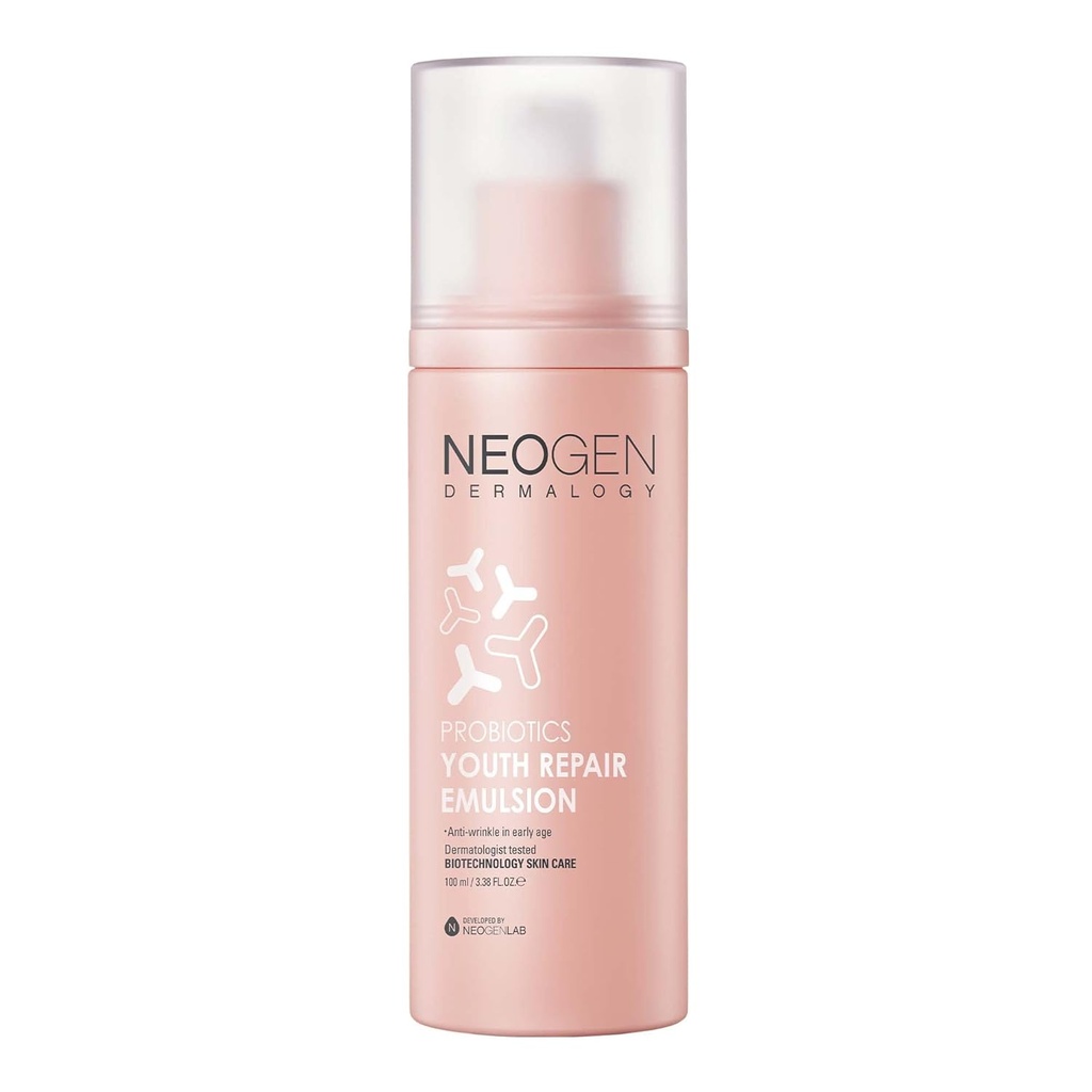 NEOGEN Probiotics 青年修复乳胶 3.38 Fl Oz(100毫升) - 水分加固乳胶加固乳胶加固乳胶加固剂Lactobacillus & Bifida & Colagen - 韩国皮肤护理