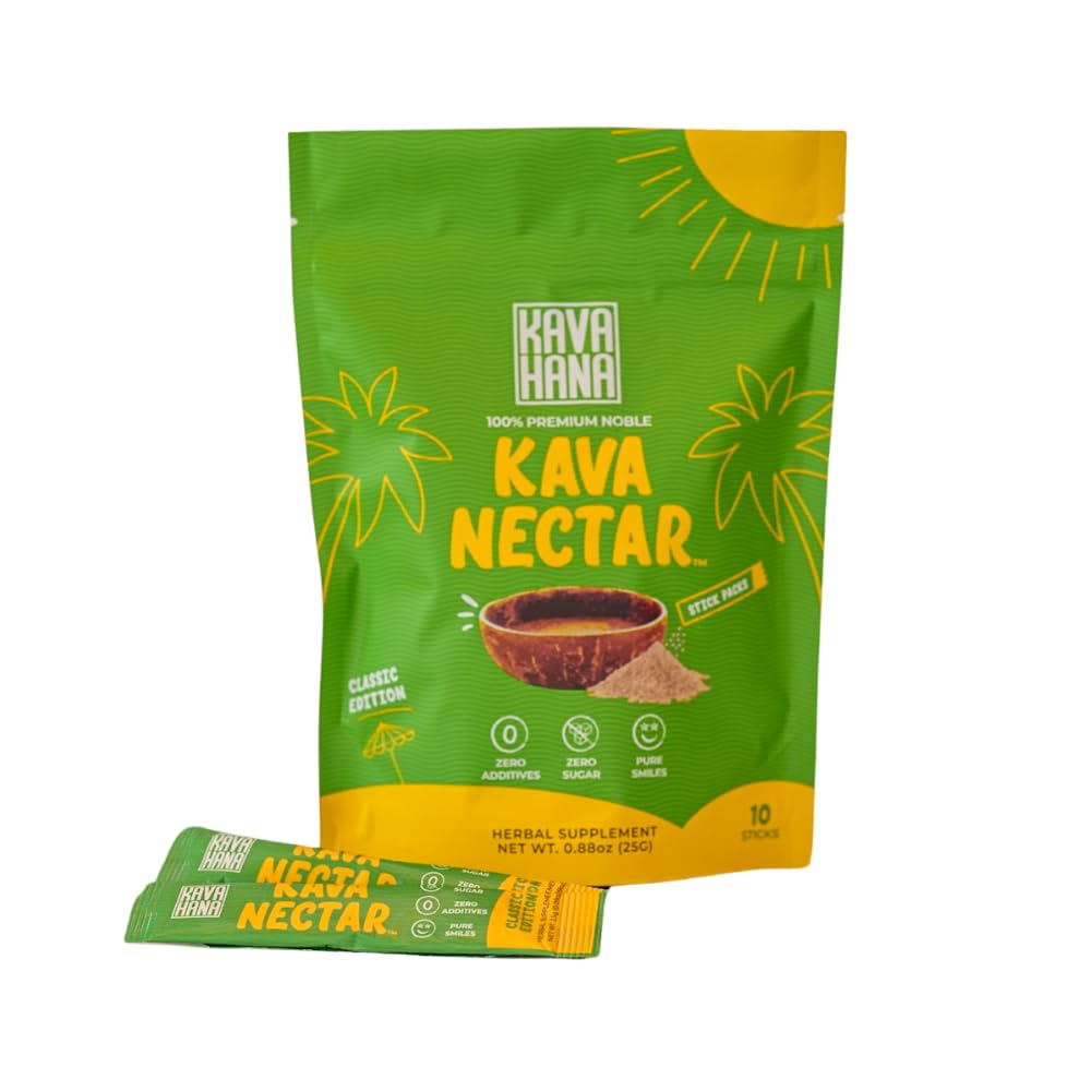 Kavahana Kava Nectar 经典仪式等级 诺贝尔 Kava Nectar 棒棒包装 — 推动社会提升、放松和压力支持, 即时 Kava Dried Kava Juice