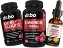 肾脏清洁和D Mannose 补充品 - 肾脏解毒和Bladder 支持液滴补充品,D-Mannose 500mg 1000mg Capsules - DMannose Cranberry, 支持肾脏,Bladder 和 Urinary Tract 健康