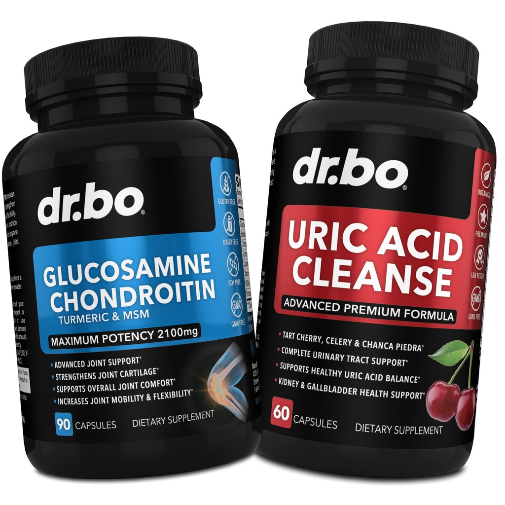 DR. BO Glucosamine Chondroitin Turmeric MSM - Uric酸清洁支持补编