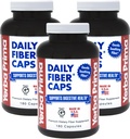 Yerba Prima Daily Fiber Capsules, 180 Caps (Pack of 3) - 可溶性饮食纤维补充剂 - Colon Cleanse - Gut Health - 便秘救济,Vegan, Non-GMO, Gluten-Free (英语).