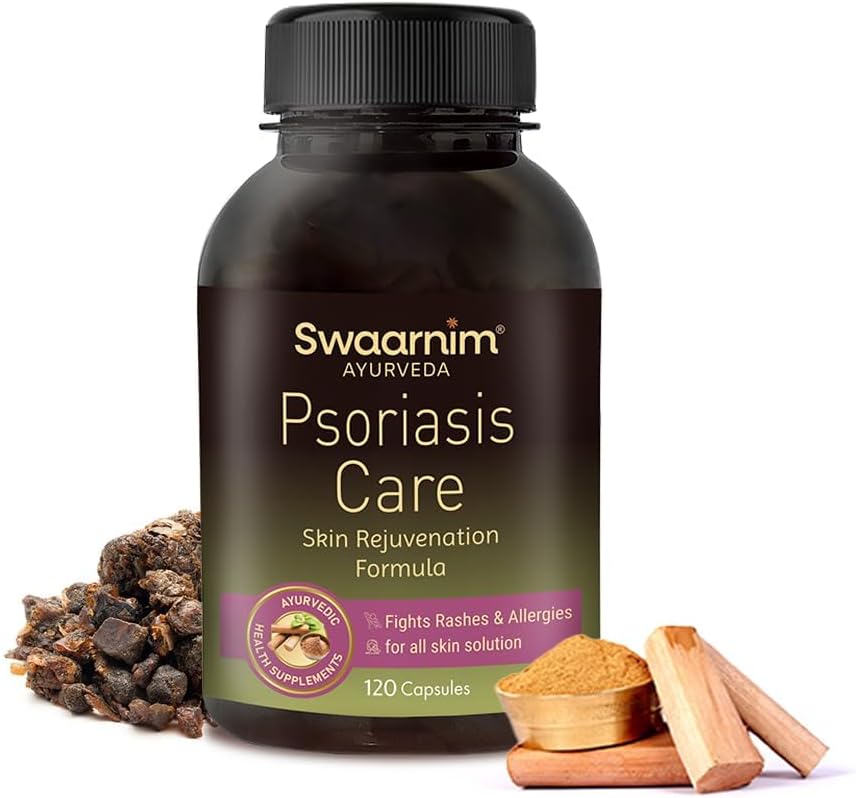 Psoriasis Care、Ayurvedic妇女健康健康补充品、无添加化学品和无脂胶囊120