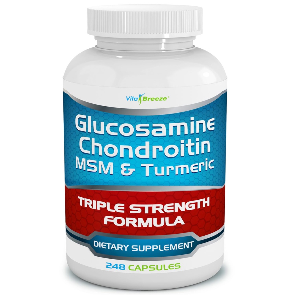 Glucosamine Chondroitin, MSM & Turmeric 饮食补充剂 - 248卡普尔