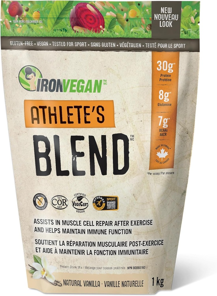 螺旋蛋白Athletes Blend 香草,1000 GR