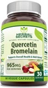 Herbal Secrets Quercetin 800 Mg 与 Bromelain 165 Mg 补编 | 60 Veggie Capsules | 非GMO | Gluten-free | | 美国制造