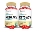 (2 Pack) 速度 Keto ACV Gummys 高级公式 1000MG 速度 Keto Gummys 苹果 苹果 苹果 苹果 苹果 苹果 醋 配有石榴 甜菜 果汁 粉 B12 Vegan Non GMO 120 Gummys