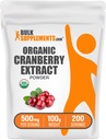 bulk Assupports.com 有机Cranberry 提取粉末 - 有机Cranberry 火焰粉末,来源于Vaccinium Macrocarpon Fruits - Vegan & Gluten Free,每服500毫克,100g(3.5 oz) (Pack of 1)