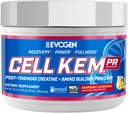 Evogen Cell K.E.M. PR - 工作后恢复粉末和肌肉构建器 → Creatine Monohydrate, BCAA粉末,EAAs → 支持恢复,强力和全能 → + Raspberry Lemonade → 30 服务