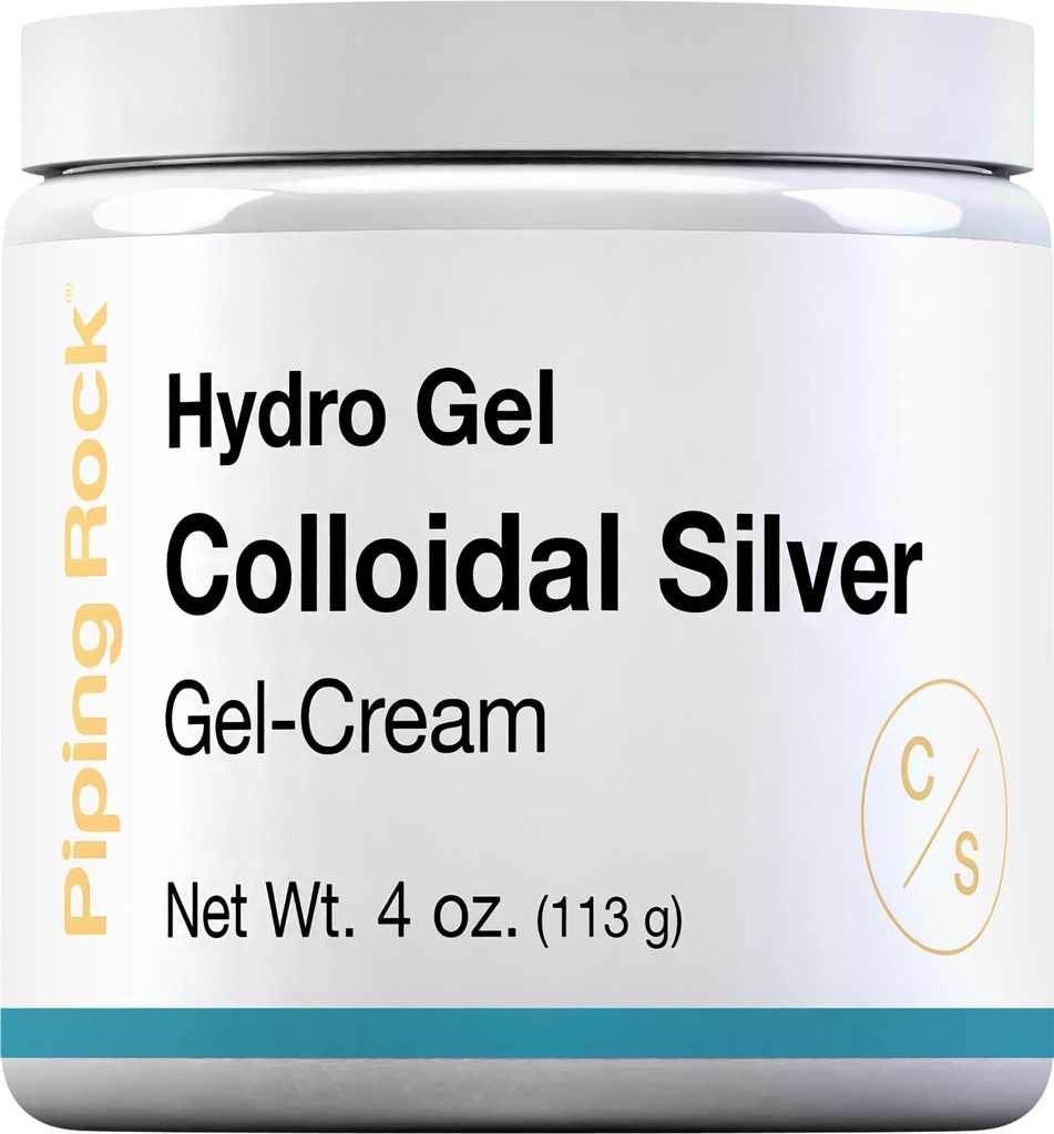 (原始内容存档于2019-09-26) (英语). Piping Rock Coloidal Silver Cream QQ 4 oz QQ 换成 Skin | Hydro Gel Cream 非 GMO, Gluten Free