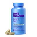 爱健康 火花纤维 QQ Fiber 配以消化酶 绿色超食品 粉末和 Psyllium Husk 粉末 QQ 促进妇女的古特健康 常规和布洛廷救济 90 计数