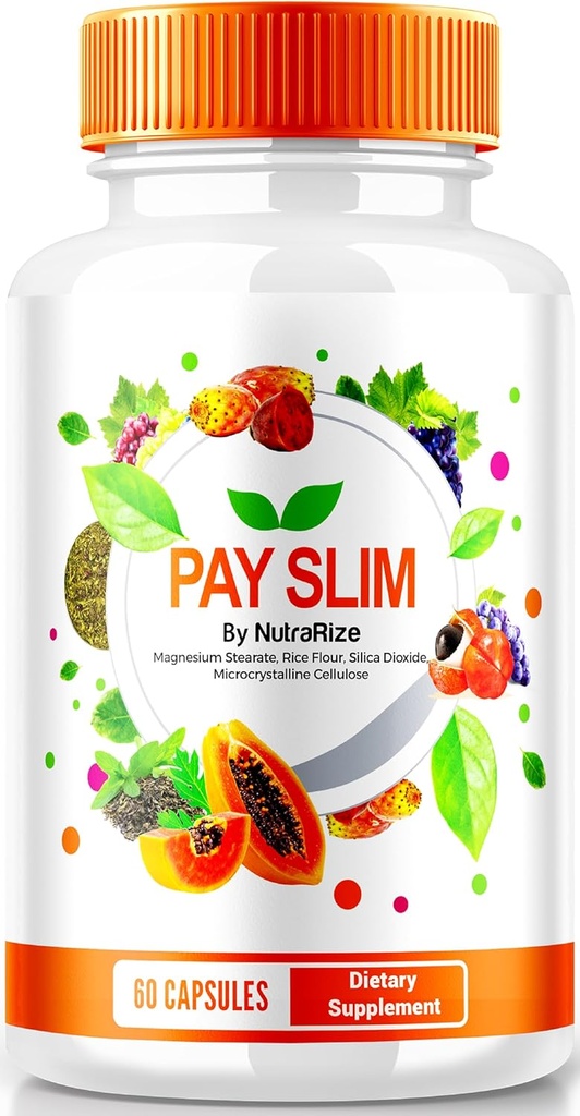 NutraRize Pay Slim Capsules, PaySlim 全自然健康体重损失补充, 实现身体和健身目标的精品公式, 官方审查 (60 Capsules)