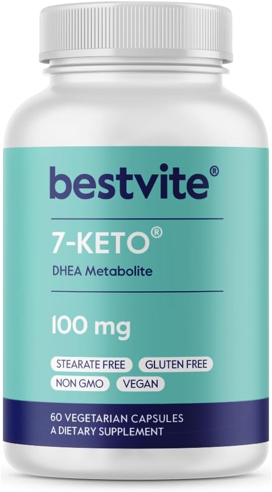 BestVITE 7-Keto 100mg DHEA(60个蔬菜卡普勒斯) - 无 Stearates