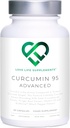 Curcumin 95高级,60卡普勒斯,高强度Curcumin(Turmeric的活性成分),95% Curcuminoids + BioPerine + (Black Pepper提取),维生素D,番茄和姜根,GMP批准