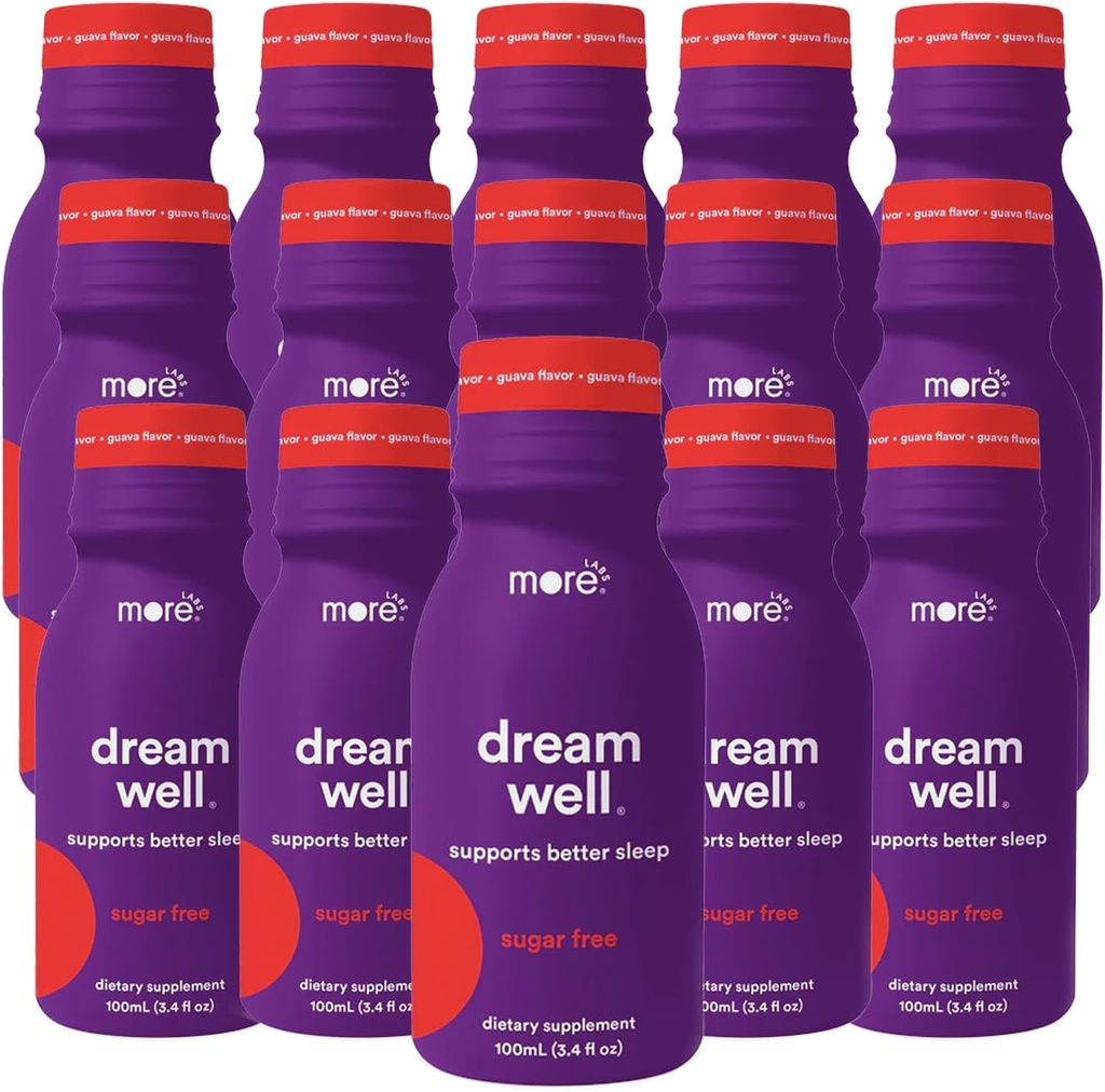 更多 Labs Dream Well Hollistic Shoet drink 15 Pack QQ 非哈比特 形成 QQ Lemon Balm, Melatonin 和 Glycine QQ 睡眠支持解决方案