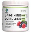 L-Arginine 5000mg + L-Citrulline 2000mg 复合粉末补充剂 - Nitric Oxide Boster - 心脏健康,血液流动,能量和耐力 - 30 services (Berry Blend)