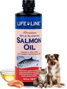 生活线 野生阿拉斯加 沙门油 Omega-3 狗和猫的补充 ^ DHA & EPA 健康皮肤,大衣,大脑和心脏 – 26 oz