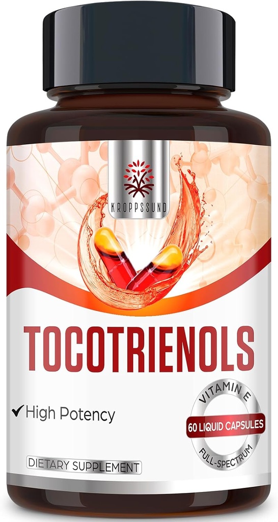 Kroppsund Tocotrienol 补充全谱, Tocotrienol 维生素E-Tocotrienols 800mg - 60 液体填充盖