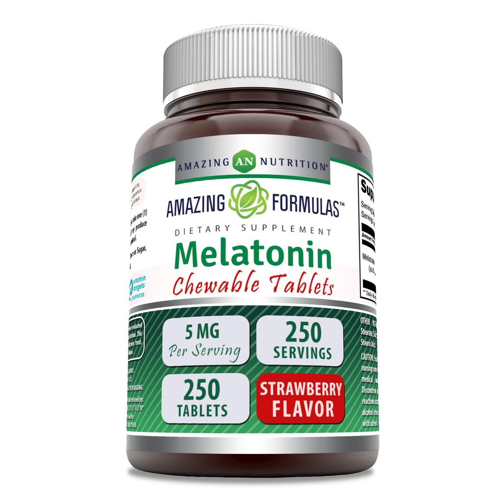(原始内容存档于2017-03-21) (英语). Official Formulaments Melatonin Chewable Supplements QQ 5 Mg Per Affairing 250 plats $XN-GMO $X Gluten-Free $X美国制造(草莓).