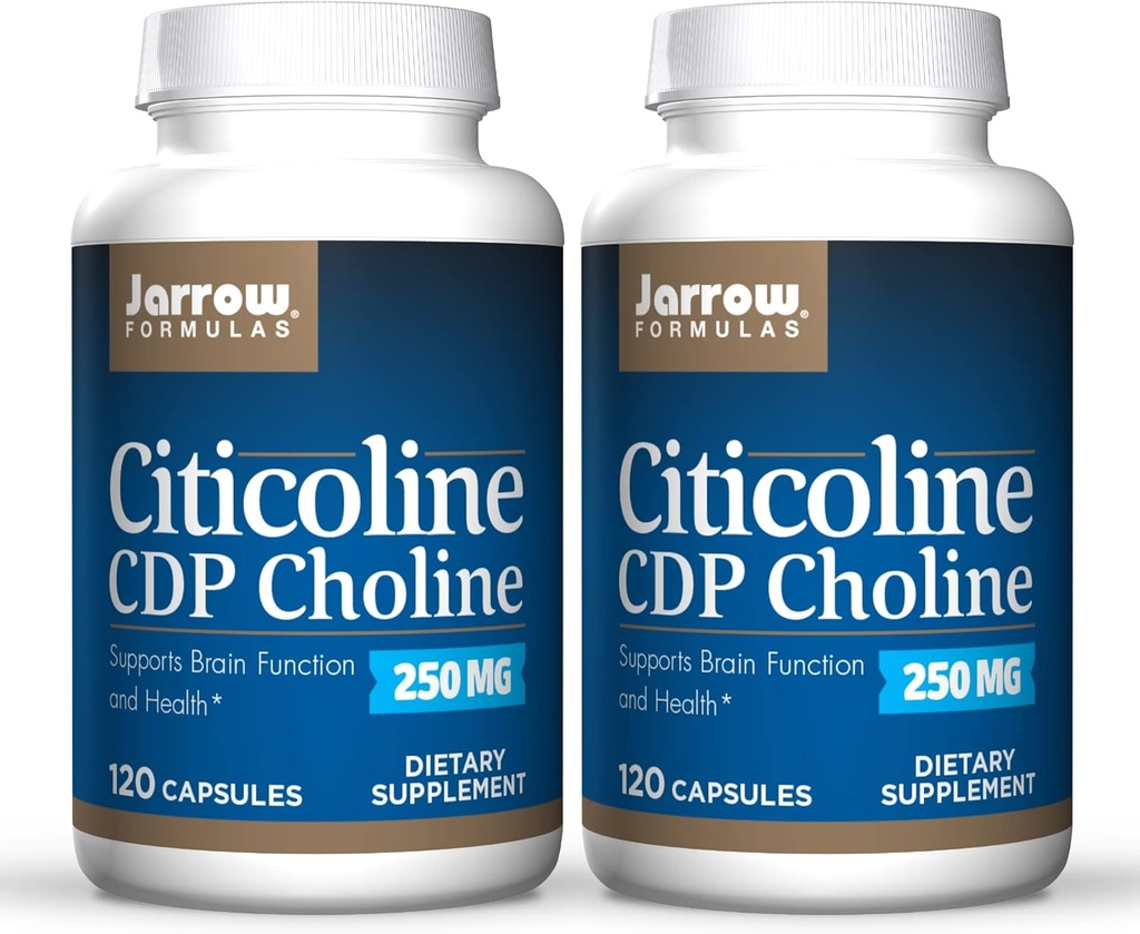 Jarrow公式 Citicoline(CDP Choline) 250 mg - 120 capsules, pack of 2 - 支持脑健康和注意力性能 - 最多240总服务量