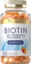 Carlyle Biotin 10000mcg Gummys | 100 Counter | Peach Flavor Supplement | Vegan, Non-GMO, Gluten Free(英语:Gluten Free) 互联网档案馆的存檔,存档日期2013-12-02.