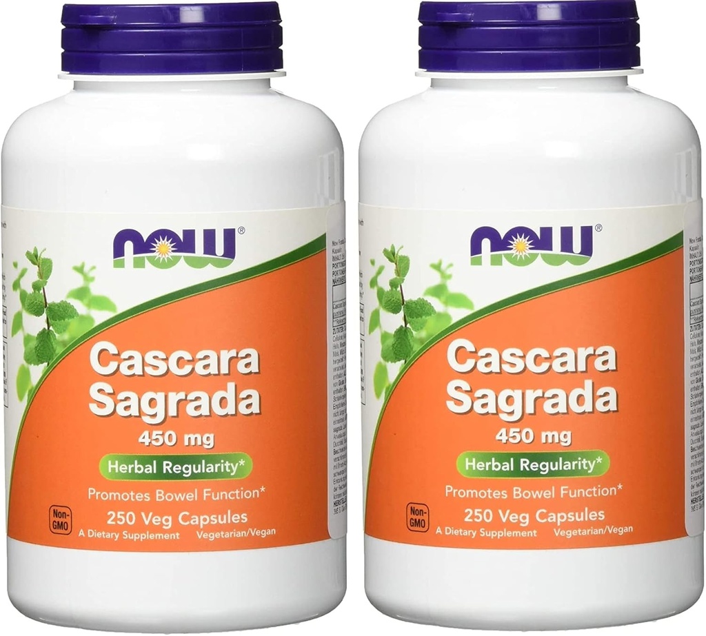 Cascara Sagrada, 450毫克, 250枚Caps by Now Foods (2袋)