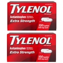 Tylenol Extra strong pain Reliefer and Fever Reductioner Caplets, 500 mg Acetaminophen, 头痛、背痛、牙痛和小关节炎止痛药, 200 个计数