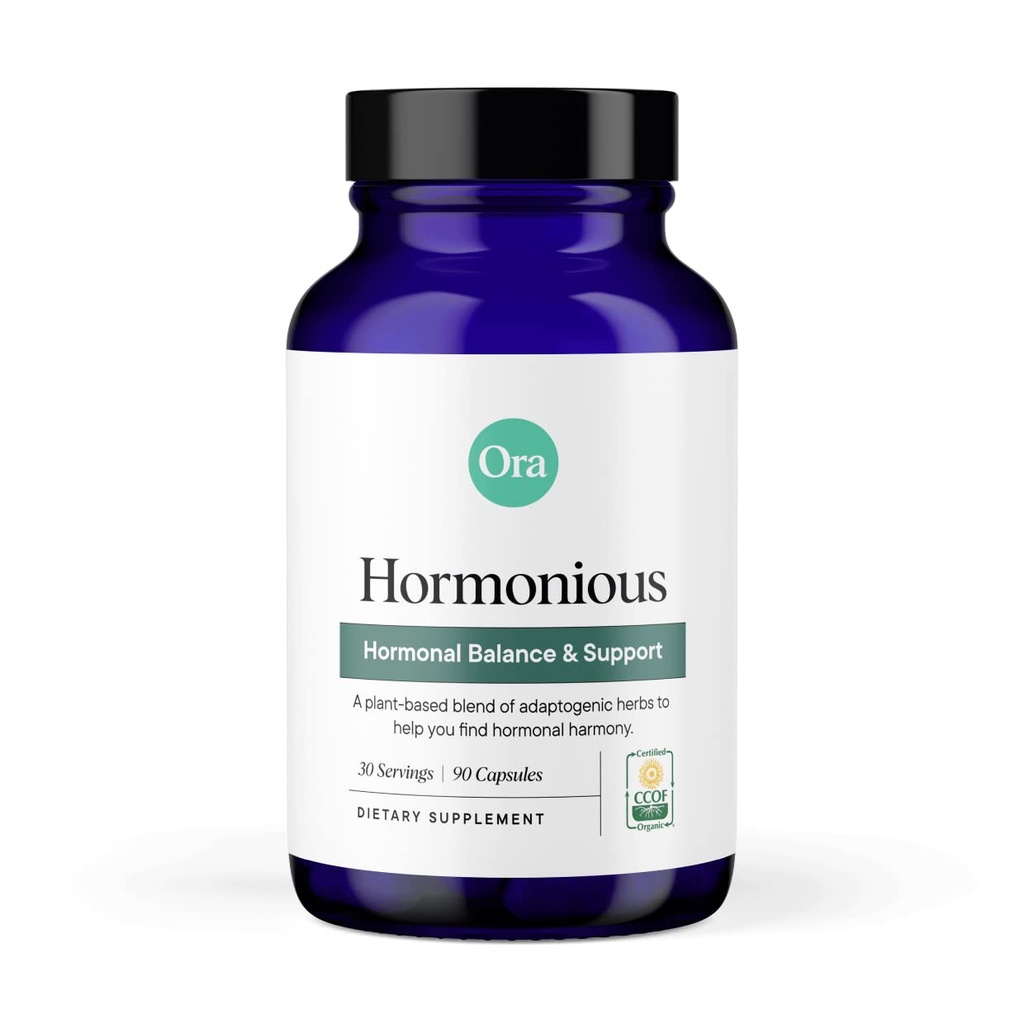 Ora 有机天然荷尔蒙平衡补充剂和荷尔蒙Acne 救济妇女 -- -- 支持皮肤、Mood、能源、PMS和Menopause -- -- Ashwagandha、Maca、Burdock Root、Cordyceps和VIT C -- -- 90 Capsules