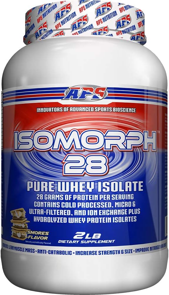 APS 营养 Isomorph 28 蛋白质粉 纯Whey 隔离 冷压 超过滤 和离子交换 隔离 → 28g 蛋白质 → 2磅(S-Mores)