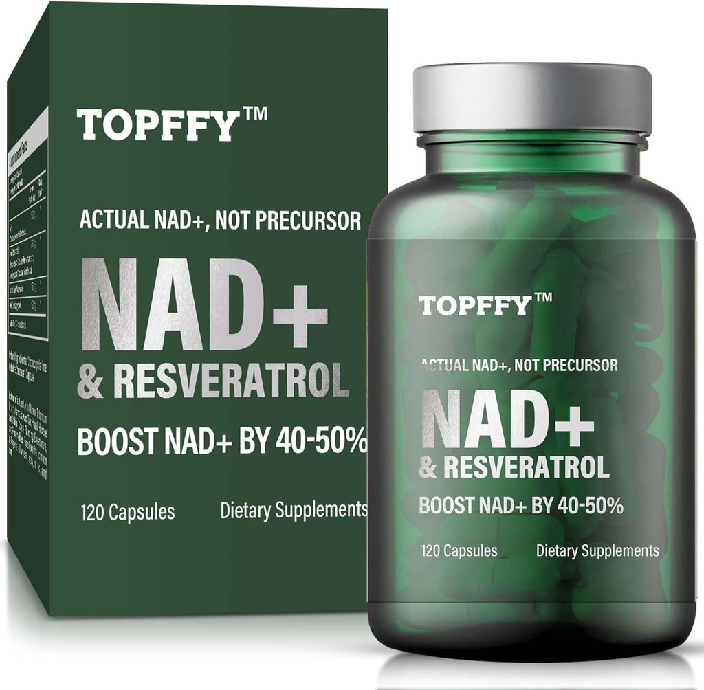 NAD+ 补充 NAD+ Resveratrol 补充 最大吸收 支持细胞能量 衰老防御 120 Softgel
