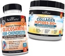 BioSchwartz Glucosamine Chondroitin MSM + Collagen Peptides Powder - 健康骨骼和联合支持 - 促进灵活性和碳化物支持